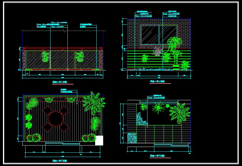 ★景觀設計Autocad模板 景觀園藝配置 景觀流水設計 景觀配景 景觀施工圖 景觀園藝 景觀植栽