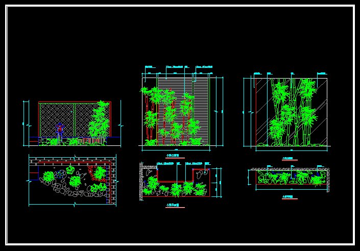 ★景觀設計Autocad模板 景觀園藝配置 景觀流水設計 景觀配景 景觀施工圖 景觀園藝 景觀植栽